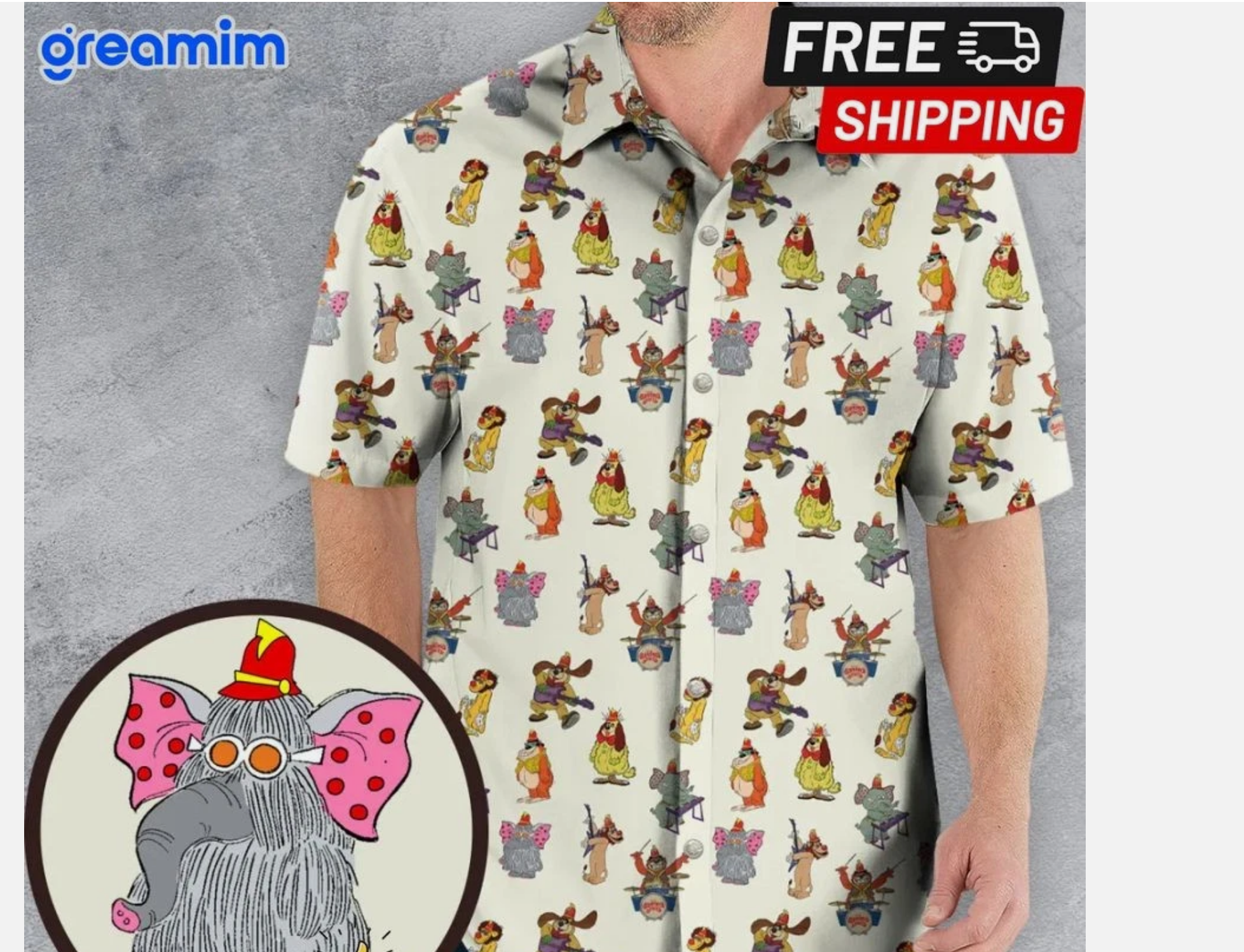 The Banana Splits Retro Cast Unisex Hawaiian Shir